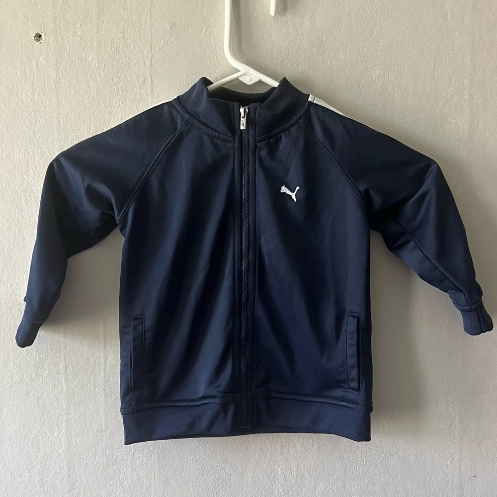 Puma Navy Blue Zip Up Jacket Size 24M